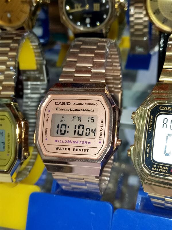 casio illuminator rose gold